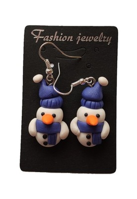 KOLCZYKI Z MODELINY SWIATECZNE UPOMINKI BAŁWANKI