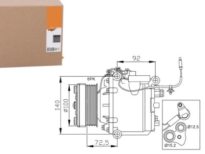 Компресор компресор кондиціонера nrf 57728 58728 8 фото №1