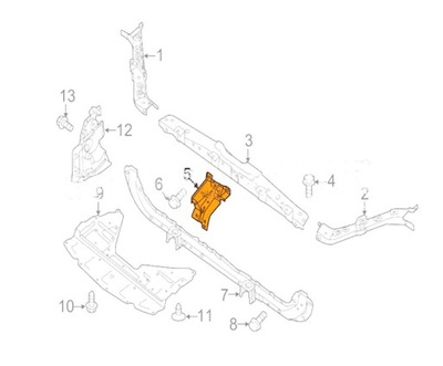 REINFORCER FRONT NISSAN ROGUE 2014- 625506FL0A  