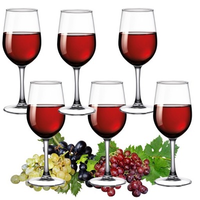 Kieliszki do wina białego do wina czerwonego 350ml 6 szt grube szkło