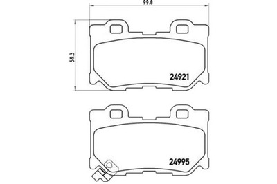 BREMBO ZAPATAS DE FRENADO INFINITI G 08- PARTE TRASERA BREMBO  