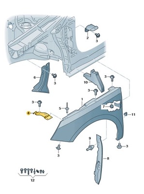 SOPORTE ALAS AUDI P. A1 11- 18 LE  