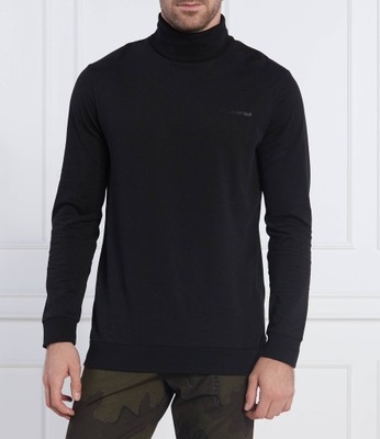 Karl Lagerfeld sweter czarny golf rozmiar XXL