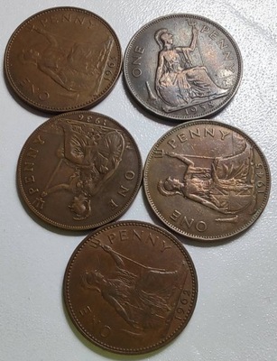 1663 - Zestaw 5 monet Wielka Brytania