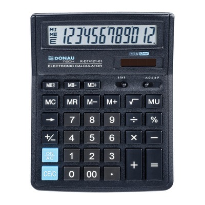 Kalkulator biurowy DONAU TECH K-DT4121-01 12 cyfrowy