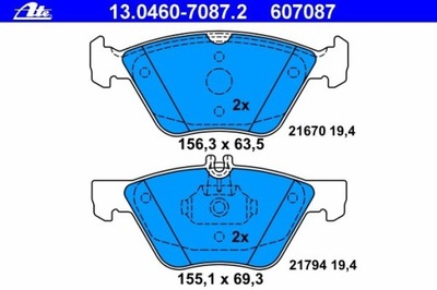 КОЛОДКИ HAM. ПЕРЕД MERCEDES CLK -02, E-CLASS -03