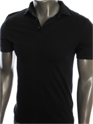 ASOS Koszulka polo czarna fajna klasyczna do jeans r. S