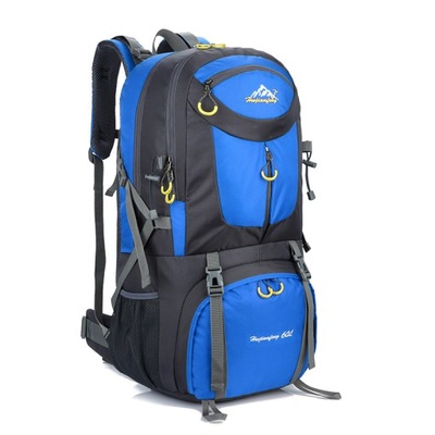 Plecak turystyczny trekingowy 60L na wycieczki podróżny sportowy niebieski