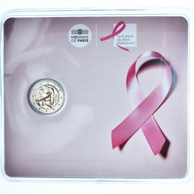 Francja, 2 Euro, cancer du sein, 2017, Monnaie de