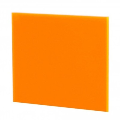 Plexi fluorescencyjna Pleksa fluo pomarańcz 50X50c