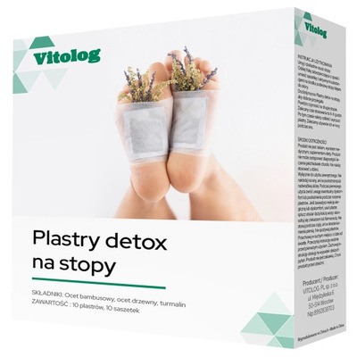 Plastry oczyszczające z toksyn na stopy detox