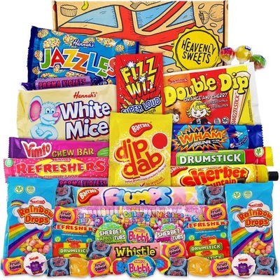WIELKI ZESTAW słodyczy z UK Anglii 50 opak.