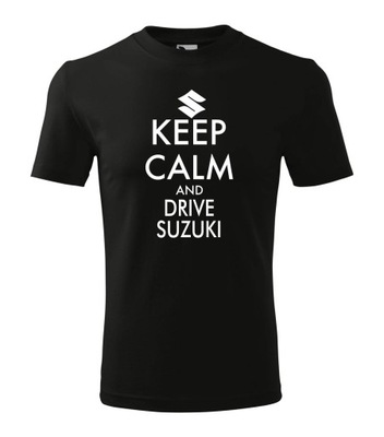 Koszulka T-shirt keep calm drive suzuki męska