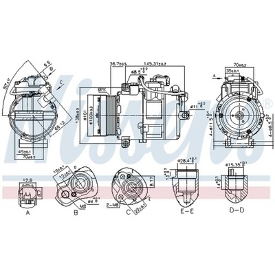 КОМПРЕССОР, КОНДИЦИОНЕР NISSENS 890012