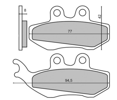 ZAPATAS DE FRENADO NHC O7042-AK150 DO MOTOCYKLA MBK  