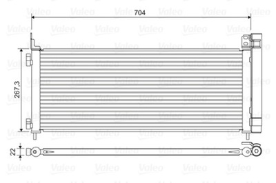 VALEO 822619 КОНДЕНСАТОР, КОНДИЦИОНЕР