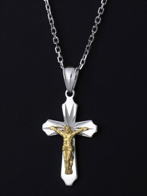 Krzyżyk srebrny z łańcuszkiem Srebro 925