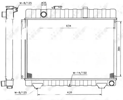 Радиатор воды 504236 nrf фото №1