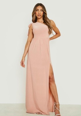 BOOHOO MAXI SUKIENKA ASYMETRIA ROZPOREK 8DW NG2__M