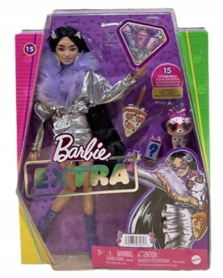 MATTEL HHN07 Barbie Extra Moda lalka z pieskiem w okularach