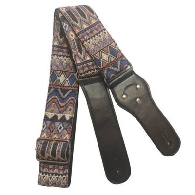 Vintage guitar strap beżowo-granat pas do gitary