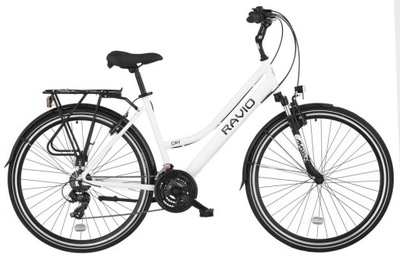 Biała aluminiowa damka rower dla kobiety Ravio