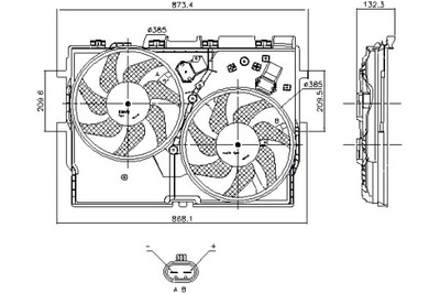 NISSENS VENTILIATORIUS AUŠINTUVO Z KORPUSAS FIAT DUCATO 2.0D-3.0D 07.06- 