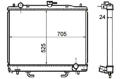 Hella радиатор воды mitsubishi montero 3.2 di-d фото №1