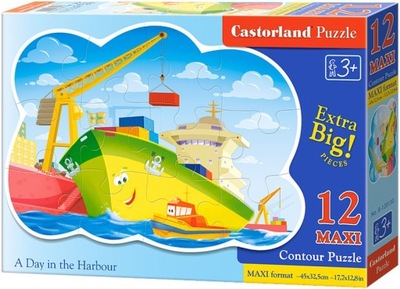 Puzzle Castorland port 12 elementów Puzzle 12 MAXI Konturowe A Day in the H