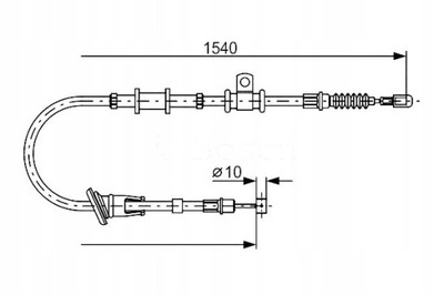 CABLE FRENOS DE MANO MITSUBISHI SPACE STAR 02-04 DERECHA LADO PARTE TRASERA DISCOS  