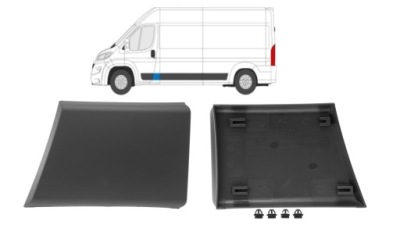 Решётка радиатора заглушка молдинг кузов блок двигателя кабины левый fiat ducato 250 06-14 фото №1