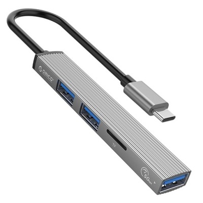 Hub USB-C 3x USB-A 3.0 2.0 + Czytnik kart Micro SD