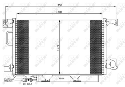 КОНДЕНСАТОР КОНДИЦИОНЕРА DB C209/A209/W203/CL203 NRF35623