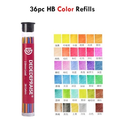 36 kolorów wkład 36 kolorowy ołówek ołów automatyc