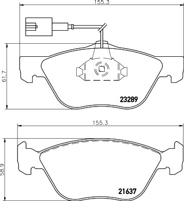 HELLA КОЛОДКИ ТОРМОЗНЫЕ 8DB 355 007-931