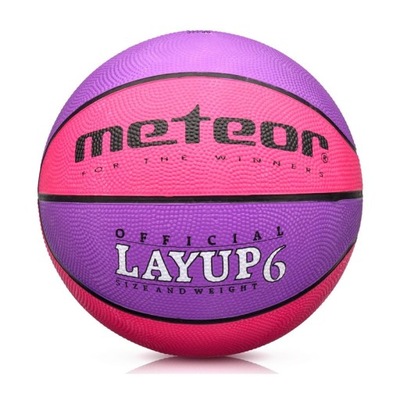 Piłka do koszykówki METEOR LAYUP Różowy/Fiolet 6