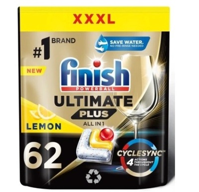 Finish Ultimate Plus All in 1 Lemon Kapsułki 62szt