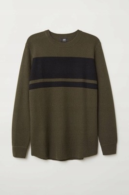 H&M 38 m MĘSKI Sweter w strukturalny splot