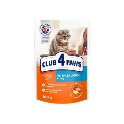 CLUB 4 PAWS KOT ŁOSOŚ W GALAR 100G SASZETKA