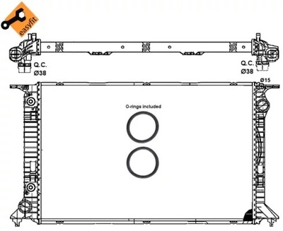 NRF 53065 CHLODNICA, SISTEMA DE REFRIGERACIÓN DEL MOTOR  