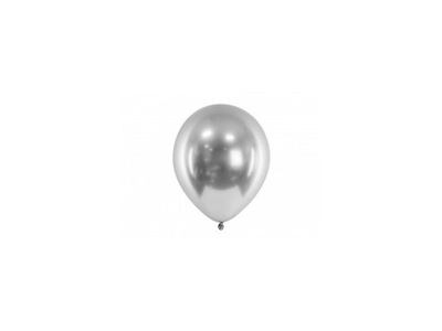 50 szt srebrny Balony lustrzane glossy srebrne, 30 cm 50 szt srebrny