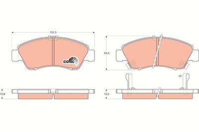 КОЛОДКИ HAM. HONDA CIVIC -02.01 GDB1164/TRW