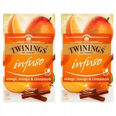 Twinings Infuso Herbata pomarańcza cynamon 40 szt