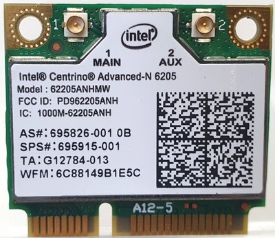 Karta WiFi WLAN Intel 62205ANHMW MiniPCI-E