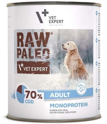 VetExpert Raw Paleo Adult Monoprotein Dorsz 800g