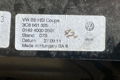 Полка багажника vw cc 358 3c8861325 2011 фото №1