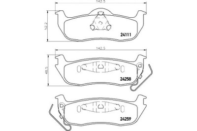 Hella pagid тормозные колодки тормозные jeep commander 5.7 v8 фото №1