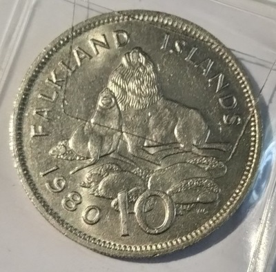 moneta Falklandy 10 cent 1980