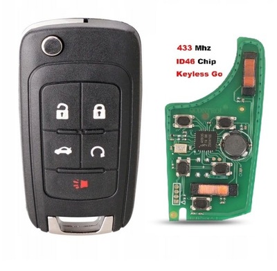 Chevrolet volt, opel ampera ключ pilot keyless id46 433mhz фото №1