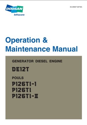 DOOSAN P126TI-1, P126TI, P126TI-2, SERVICE MECÁNICA / SHOP MECÁNICA  